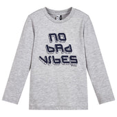 3 Pommes Boys Grey Cotton T-shirt